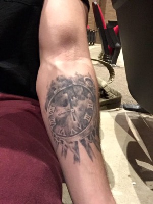 Tattoo reminds senior to take his time
