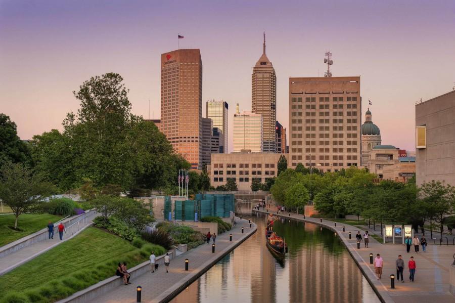 The Indianapolis Skyline. Another activity available to everyone staying in town for spring break is checking out the Cultural Trail throughout Downtown Indianapolis. Photo from www.cleveland.com