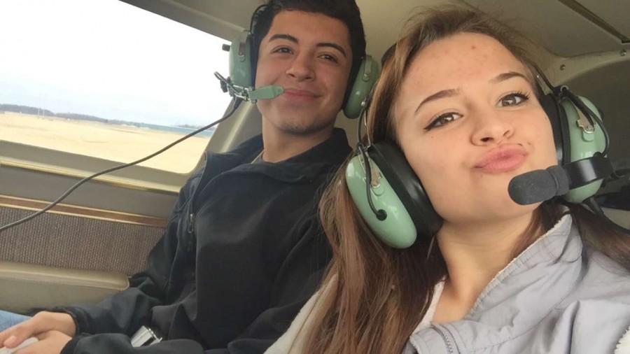 Junior Israel Bolamos and sophomore Jaclyn Speiser flew in Speisers plane to go have brunch in Columbus, Ind. They havent been together long, but have big plans for the future.