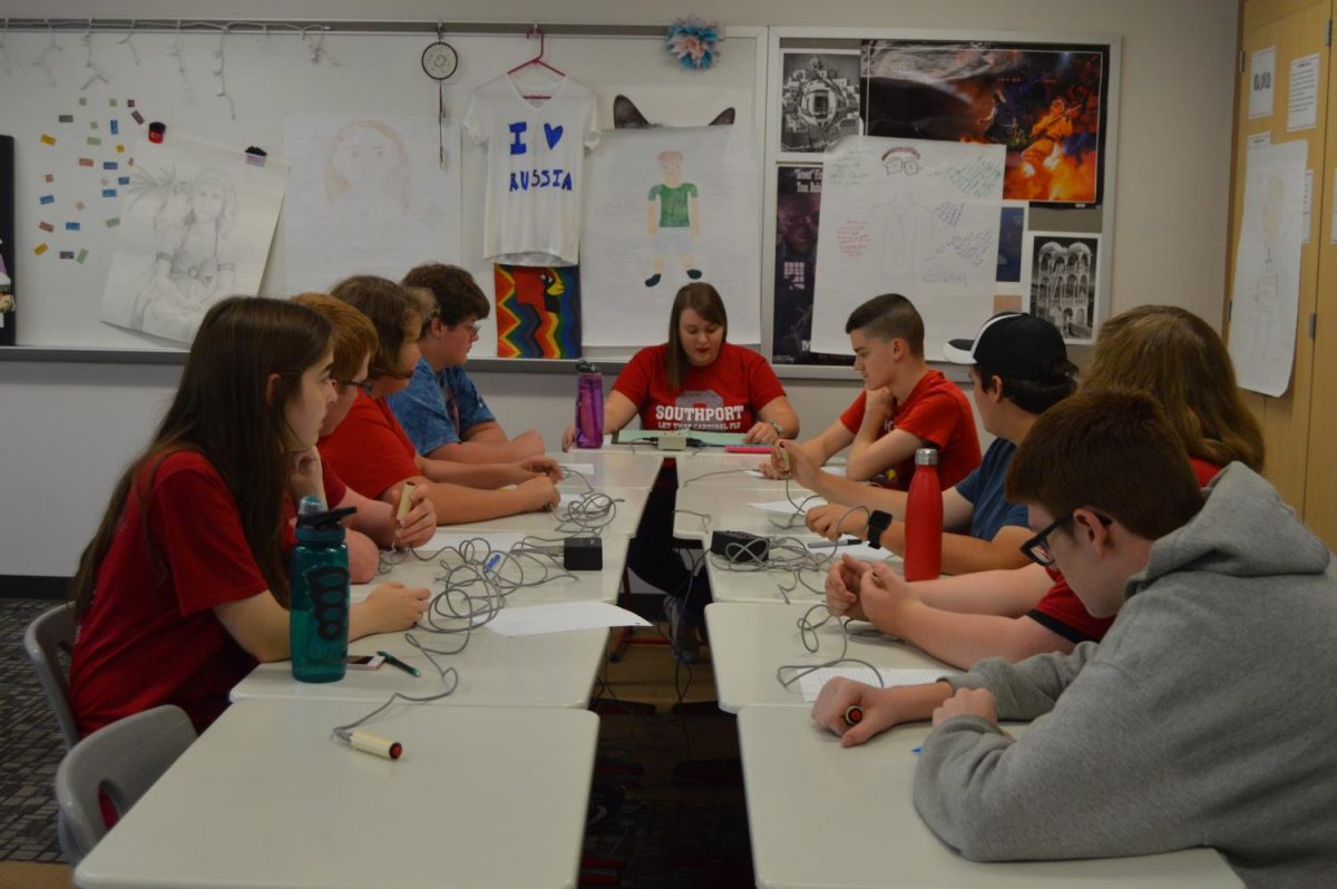 On Friday, Sept. 29, SHSs White River Academic team practiced after school with coach Brianne Osburn. The team is currently preparing for their first competition next Thursday, Oct. 5. 