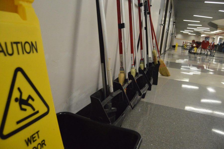 There has been a recent decline in custodial staff, making some of the crew work longer hours and causing a change in the way SHS is kept clean.