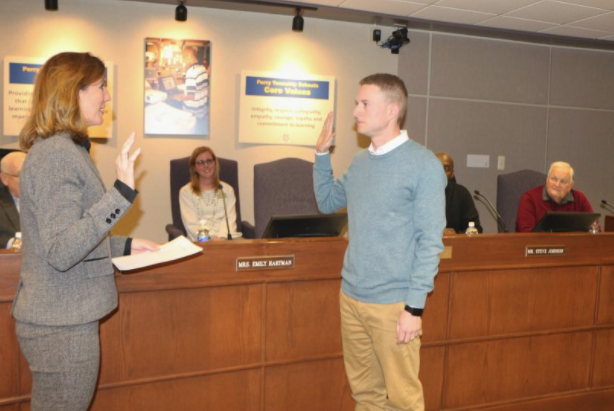 On Jan. 8, Collin Fultz was sworn in as a new board member for Perry Township Schools. Fultz is an alumni from Perry Meridian and wanted to become a part of the school board to stay active in and give back to the community he grew up in. 