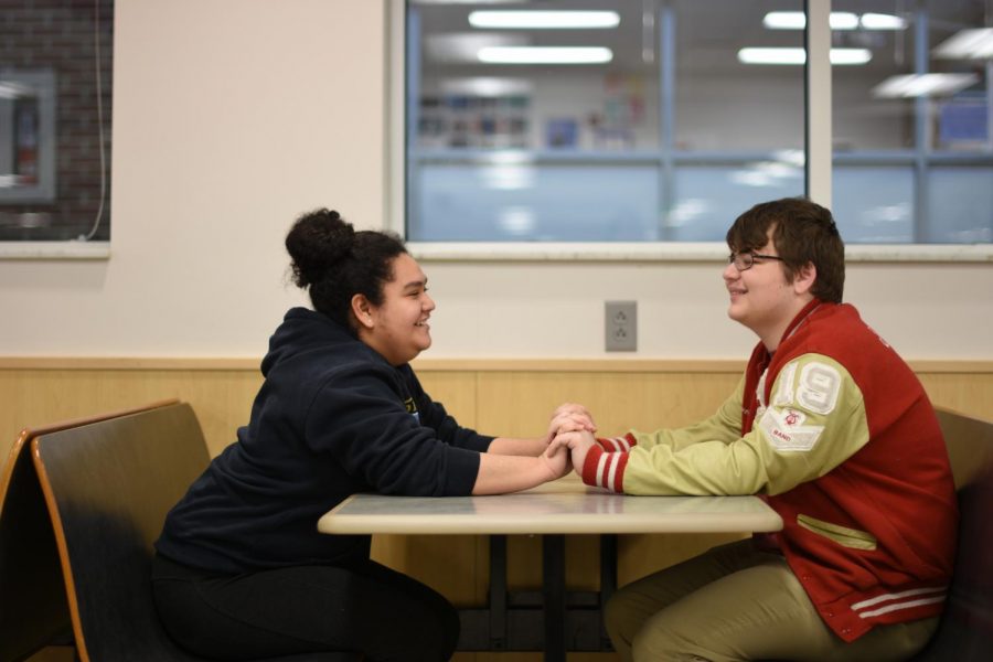 Sophomore Lesley Rodriguez and junior Ben Cantrell have been dating for about 11 months. With Rodriguezs family speaking Spanish, Cantrell has been able to learn another language and adapt to her familys culture.