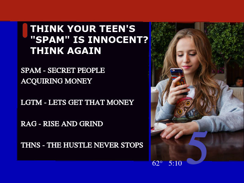 A infographic that was ran as part of a piece on SPAM accounts on Faux News 5.