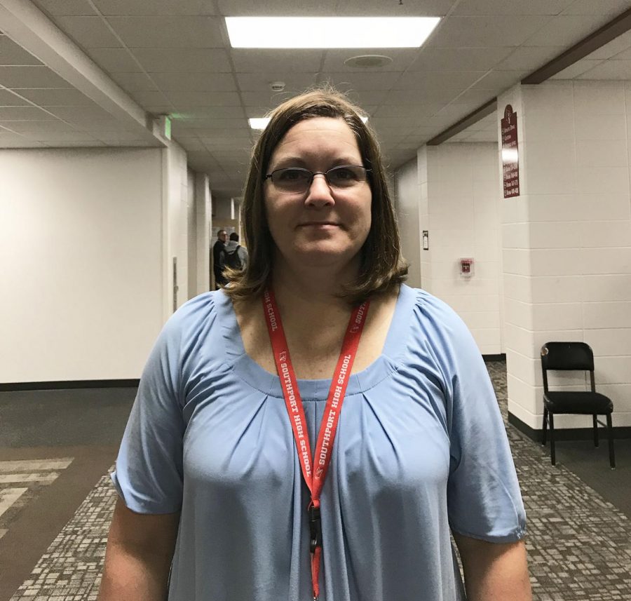 Math teacher Cathee Cullison, pictured, says the new math lab hours are beneficial for students because they present more opportunities to get help from teachers. 