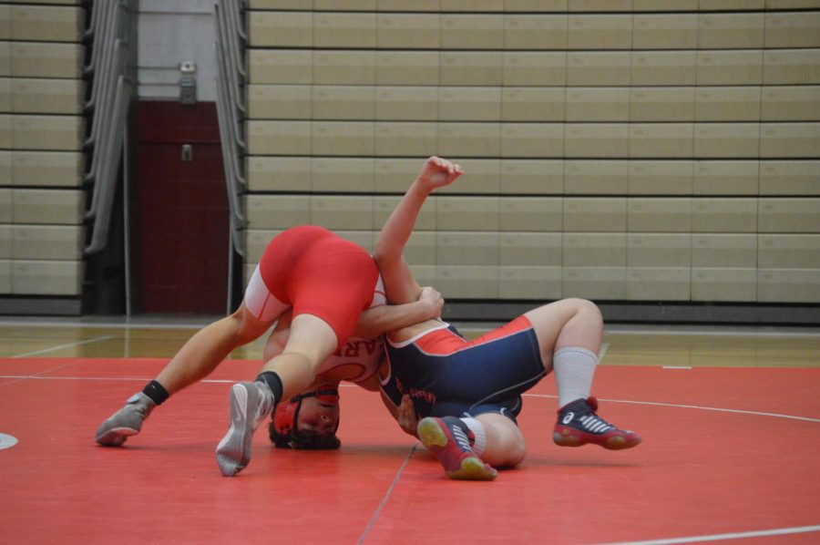 On Dec. 17 Southports varsity wrestling team won their match 61-6 against the Martinsville Artesians.