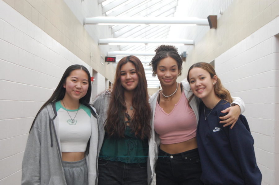 (Starting from the left) Juniors Christina Quach and Lydia Wisdom and freshmen Victoria Rwizi and Kianna Carver all have one thing in common. Theyve learned to overcome obstacles that come with being mixed.