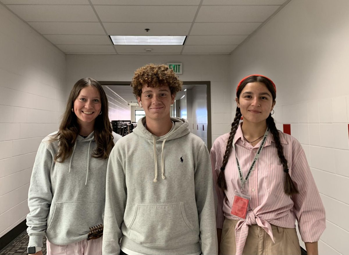 These juniors are three out of five foreign exchange students attending SHS this school year.