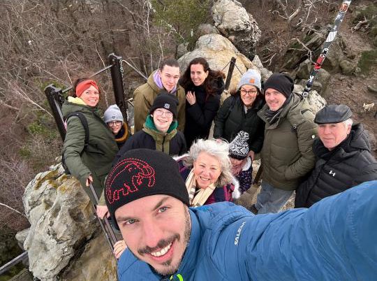 Junior Noel Nehlich goes on a hike with his family on Feb. 19, 2024 in Germany. Nehlich and his family enjoy hiking when they gather together.