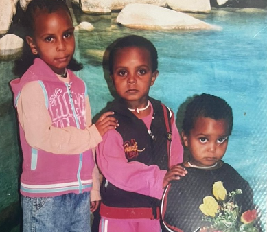 Senior Melat Berhane (right) was born in Eritrea and lived there for three and a half years before relocating to Sudan. 