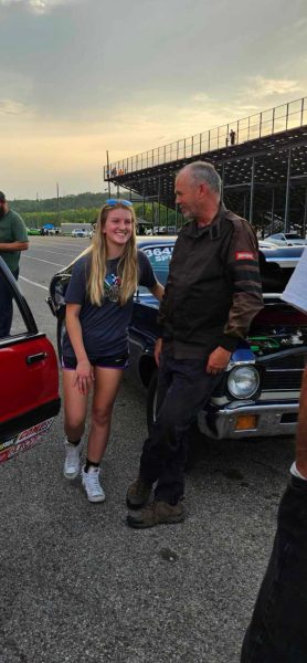 Freshman Sydnie Turner has been racing for three years with her grandpa, Jody Beach. photo contributed by Sydnie Turner 