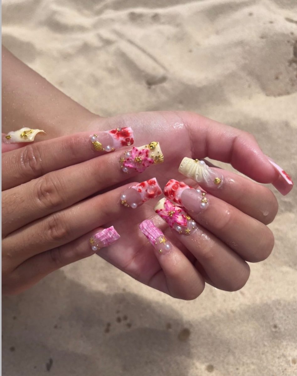 An exhibition of sophomore Michelle Cer's nail art. She's been practicing on clients every day since she was in sixth grade. (photo contributed by Michelle Cer)