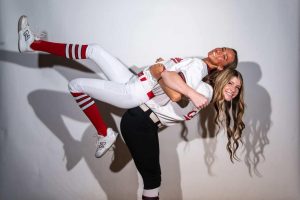 Seniors Adyson Stansberry (top) and Allyson Kiefner (bottom) have a sister-like bond, setting them up for success on and off the diamond. Photo contributed by Kiefner
