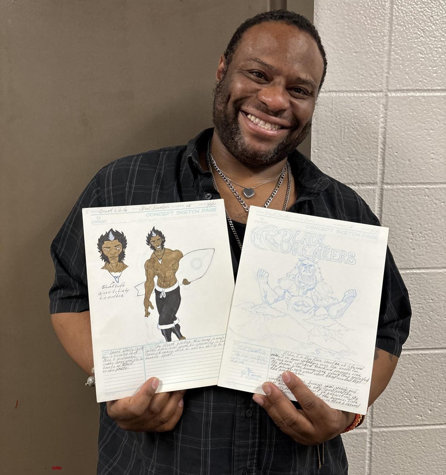 Study Hall Monitor Kojo 
Turner has been working on his comic book since 1998.